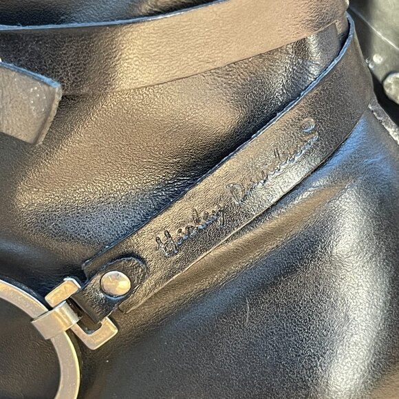 Heeled Boots Womans Sz. 9.5 Harley Davidson Black Heels - Picture 8 of 10